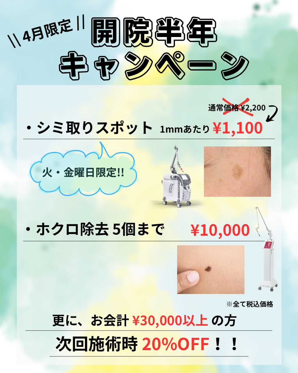 開院半年キャンペーン！